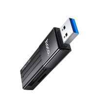 Кабель-перехiдник HOCO HB20 Mindful 2-in-1card reader(USB3.0) Black