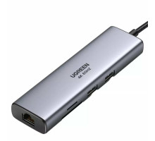 USB-хаб UGREEN CM512 USB-C to 2*USB3.0+HDMI+RJ45+SD&TF +PD port Converter (UGR-90568)