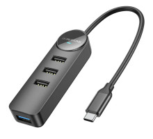 Адаптер Borofone DH5 Erudite 4-in-1 adapter(Type-C to USB3.0*4)(L=0.2M) (6941991104244)