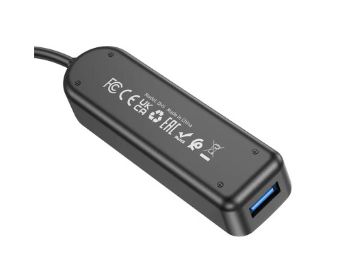 Адаптер Borofone DH5 Erudite 4-in-1 adapter(Type-C to USB3.0*4)(L=0.2M) (6941991104244)