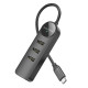 Адаптер Borofone DH5 Erudite 4-in-1 adapter(Type-C to USB3.0+USB2.0*3)(L=0.2M) Black (6941991104251)