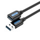 Кабель Vention USB 3.0 A Male to A Female Extension Cable 2M black PVC Type (CBHBH)