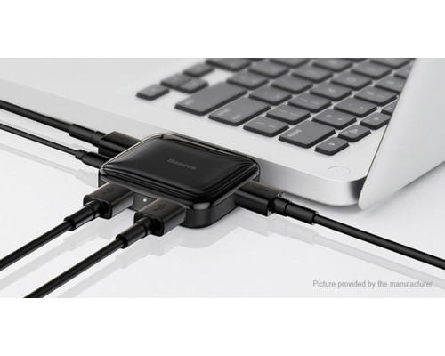 USB-Hub Baseus Fully folded portable 4-in-1 USB HUB Black