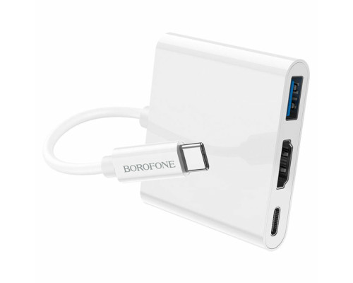 Адаптер Borofone DH4 Type-C converter(Type-C to USB3.0+HDMI+PD)