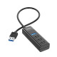 Кабель-перехiдник HOCO HB25 Easy mix 4-in-1 converter(USB to USB3.0+USB2.0*3) Black