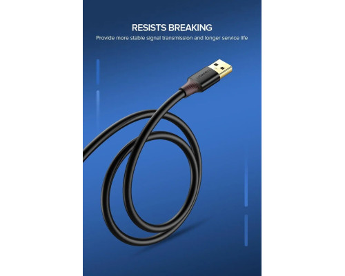 Подовжувач UGREEN US129 USB 3.0 Extension Male Cable 1.5m (Black)(UGR-30126)