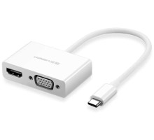 UGREEN USB Type C to HDMI + VGA Converter (White) (UGR-30843)