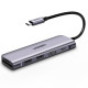 Хаб UGREEN USB-C to 2 Ports USB3.0-A Hub + HDMI + TF/SD with PD Power Supply (Space Gray) (UGR-70411)