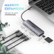 Хаб UGREEN USB-C to 2 Ports USB3.0-A Hub + HDMI + TF/SD with PD Power Supply (Space Gray) (UGR-70411)