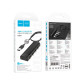 Кабель-перехiдник HOCO HB41 Easy safety 4-in-1 Adapter(USB to USB2.0*4)(L=1.2M) Black (6942007615136)