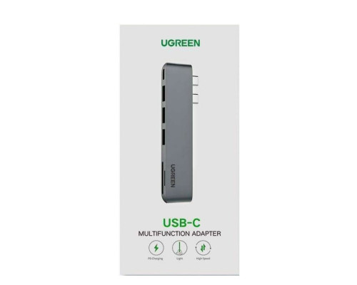 USB-Хаб UGREEN CM251 Dual USB-C To HDMI+3*USB 3.0 A+Type C Female Converter (UGR-60559)