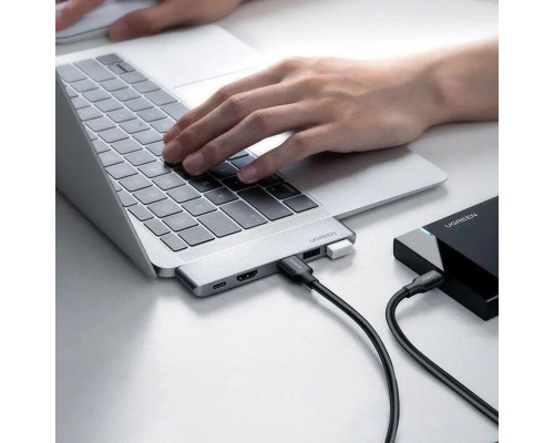 USB-Хаб UGREEN CM251 Dual USB-C To HDMI+3*USB 3.0 A+Type C Female Converter (UGR-60559)