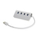 USB-Hub Maiwo KH001 USB 3.0 TYPE-C to 4 USB3.0, blue backlight, cable 0.15m, Silver