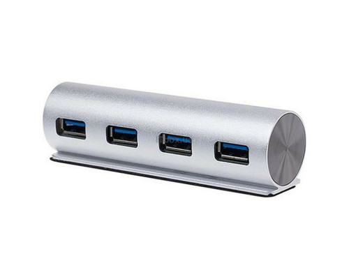 USB-Hub Maiwo KH002 USB 3.0 TYPE-C to 4 USB3.0, blue backlight, cable 0.15m, Silver