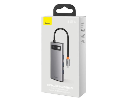 USB-Hub Baseus Metal Gleam Series 5-in-1 Multifunctional （Type-C to HDMI*1+USB3.0*3+PD*1)