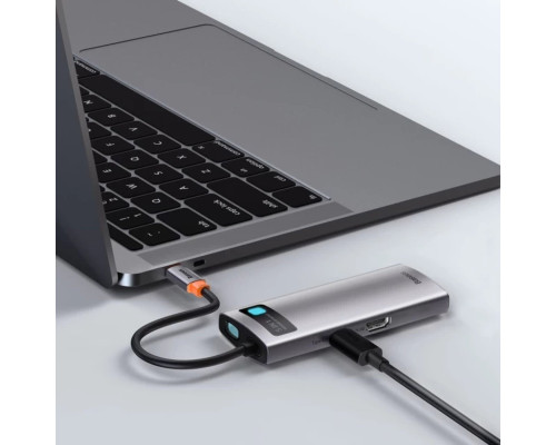 USB-Hub Baseus Metal Gleam Series 5-in-1 Multifunctional （Type-C to HDMI*1+USB3.0*3+PD*1)