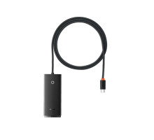 USB-хаб Baseus Lite Series 4-Port Type-C HUB Adapter (Type-C to USB 3.0*4 ) 1m Black (WKQX030401)