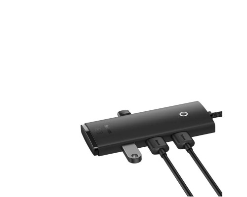 USB-хаб Baseus Lite Series 4-Port Type-C HUB Adapter (Type-C to USB 3.0*4 ) 1m Black (WKQX030401)