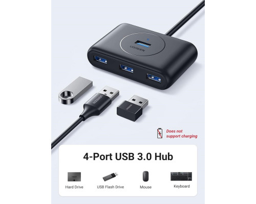 Хаб UGREEN CR113 USB 3.0 Hub 1m (Black) (UGR-20291) (UGR-20291)