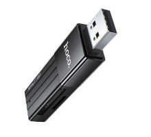 Хаб HOCO HB20 Mindful 2-in-1card reader(USB2.0) Black