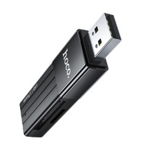 Хаб HOCO HB20 Mindful 2-in-1card reader(USB2.0) Black