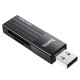 Хаб HOCO HB20 Mindful 2-in-1card reader(USB2.0) Black