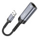 Кабель-перехідник HOCO UA26 USB ethernet adapter(100 Mbps) Metal Gray