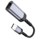 Кабель-перехідник HOCO UA26 USB ethernet adapter(100 Mbps) Metal Gray