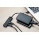 Хаб Vention 4-Port USB 2.0 Hub With Power Supply 0.15M Black (CHMBB)