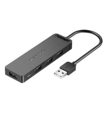 Хаб Vention 4-Port USB 2.0 Hub With Power Supply 0.15M Black (CHMBB)