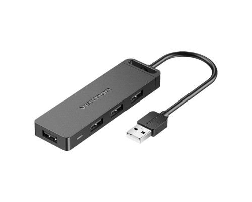 Хаб Vention 4-Port USB 2.0 Hub With Power Supply 0.15M Black (CHMBB)