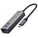 USB-Hub Baseus Cube Type-C to USB3.0*3+USB2.0*2 HUB Adapter Dark gray