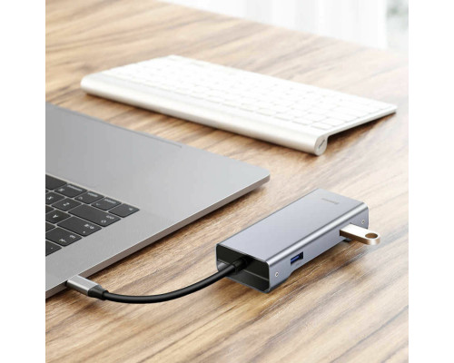 USB-Hub Baseus Square Desk Type-C Multi-functional HUB Deep gray