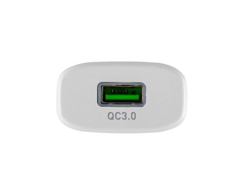 Зарядний пристрій Hoco C12Q, 1USB, QC3.0, білий (micro) NBB-123422