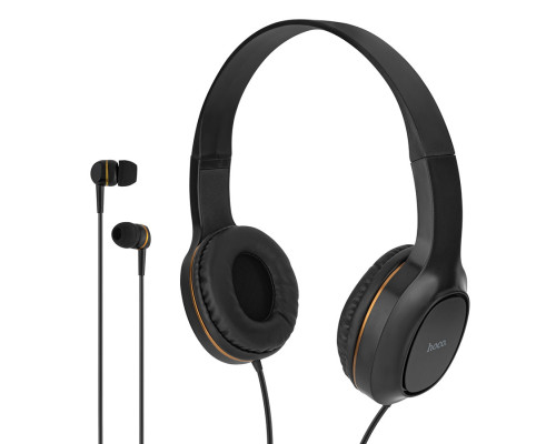 Навушники HOCO W24 Enlighten headphones with mic set Gold (2x1) NBB-139690