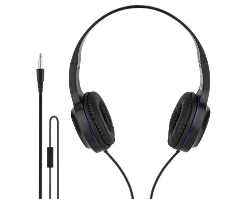 Навушники HOCO W24 Enlighten headphones with mic set Purple (2x1) NBB-139691