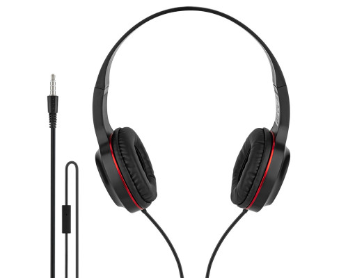 Навушники HOCO W24 Enlighten headphones with mic set Red (2x1) NBB-139692