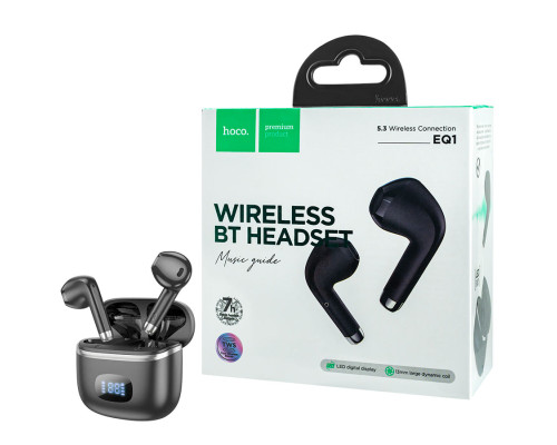 Бездротові навушники HOCO EQ1 Music guide true wireless BT headset Black NBB-139684