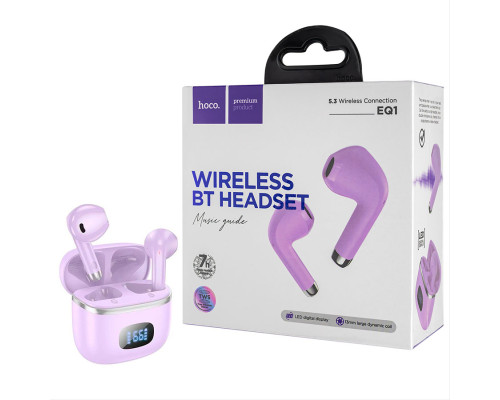 Бездротові навушники HOCO EQ1 Music guide true wireless BT headset Purple NBB-139685