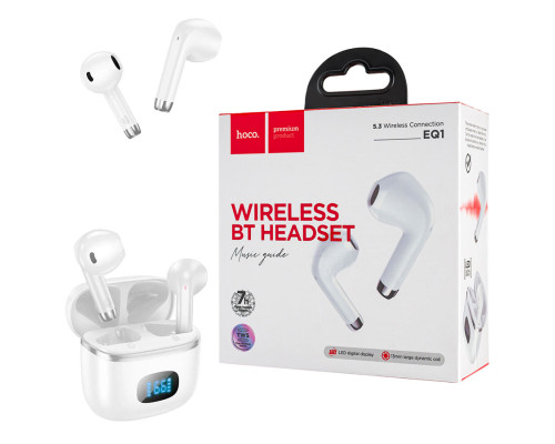 Бездротові навушники HOCO EQ1 Music guide true wireless BT headset White NBB-139686