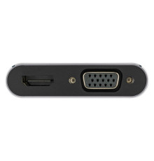 USB HUB Hoco HB29 Easy-lead Type-C multifunction converter (HDTV+VGA) Metal Gray NBB-139697