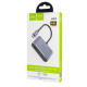 USB HUB Hoco HB29 Easy-lead Type-C multifunction converter (HDTV+VGA) Metal Gray NBB-139697