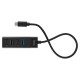 USB HUB Hoco HB25 Easy mix 4-in-1 converter (Type-C to USB3.0+USB2.0*3) Black NBB-139696