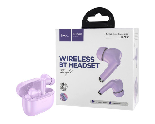 Бездротові навушники HOCO EQ2 Thought true wireless BT headset Purple NBB-139687