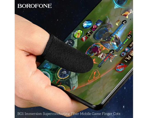 Напальчник ігровий BOROFONE BG1 Superconducting fiber mobile game finger cots(carbon fiber) (BG1B)