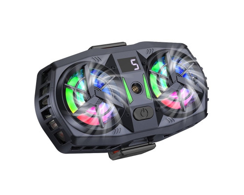 Кулер для мобільного телефона GM36 Mustango mobile phone dual cooler Black (6942007645058)