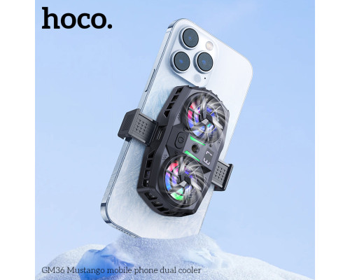 Кулер для мобільного телефона GM36 Mustango mobile phone dual cooler Black (6942007645058)