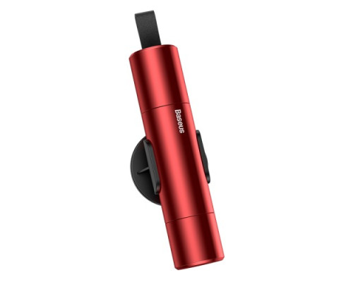 Ніж для ременів безпеки + молоток для скла Baseus Sharp Tool Safety Hammer Red CRSFH-09 mag-695315621054754481