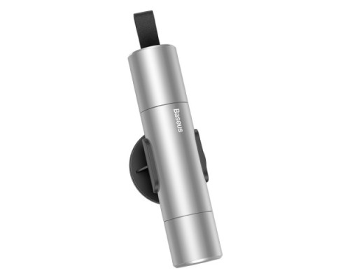 Ніж для ременів безпеки + молоток для скла Baseus Sharp Tool Safety Hammer Silver CRSFH-0S mag-695315621055454482