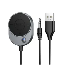Автомобільний AUX BT-ресивер Hoco E150 Path з кабелем metal gray mag-6942007664196152980